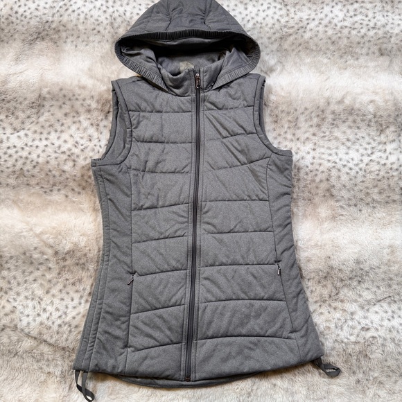 CALIA Gray Women's Hooded Puffer Vest - Size Small - Picture 1 of 15